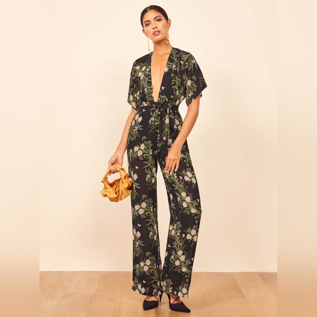 Reformation  278 Lemongrass Jumpsuit